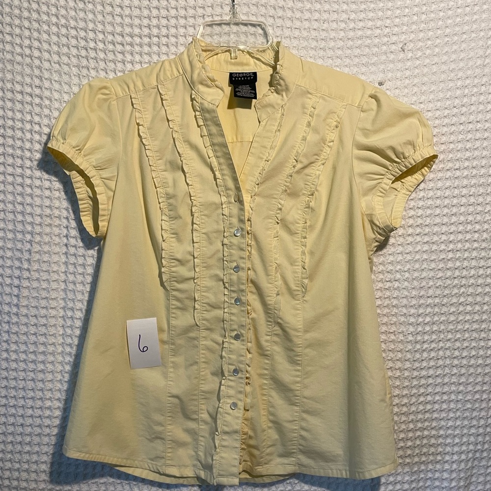 Vintage ruffled women’s button down